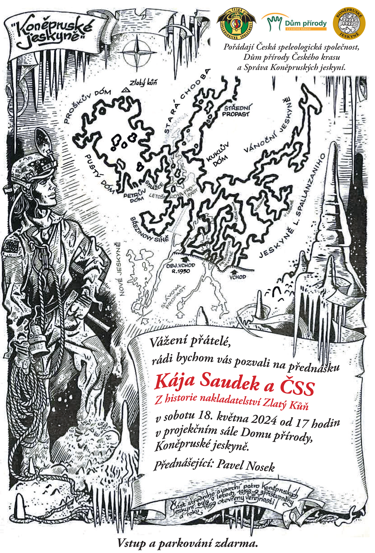 Přednáška Kája Saudek a ČSS - pozvánka