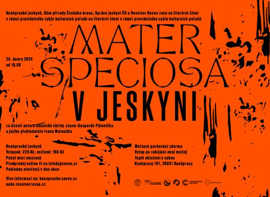 Mater speciosa V JESKYNI 24. 2. 2024 - pozvánka