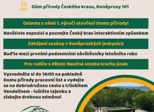 Jarní probouzení Koněpruských jeskyní a Domu přírody Českého krasu 29. 3. 2025