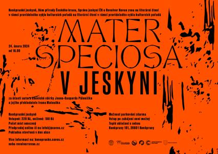 Mater speciosa V JESKYNI 24. 2. 2024 - pozvánka
